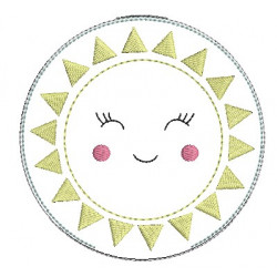 ITH Stickdatei - Sonne 